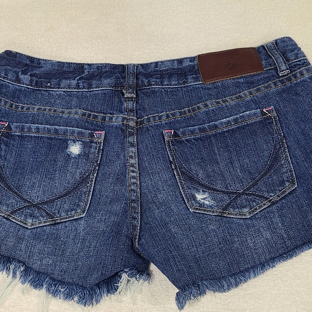 PINK Victoria's Secret Blue Distressed Jean Shorts